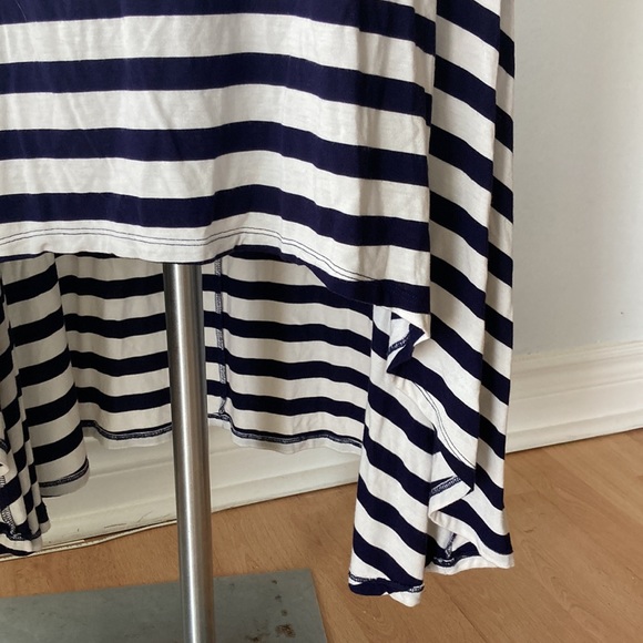 Covet striped a-line asymmetrical skirt - Picture 3 of 8